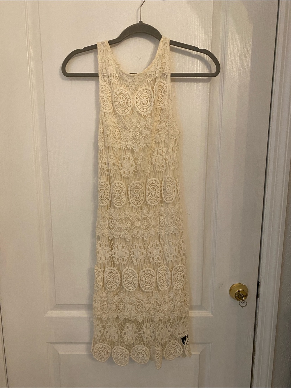 Sanctuary Cream Crochet Midi Dress
